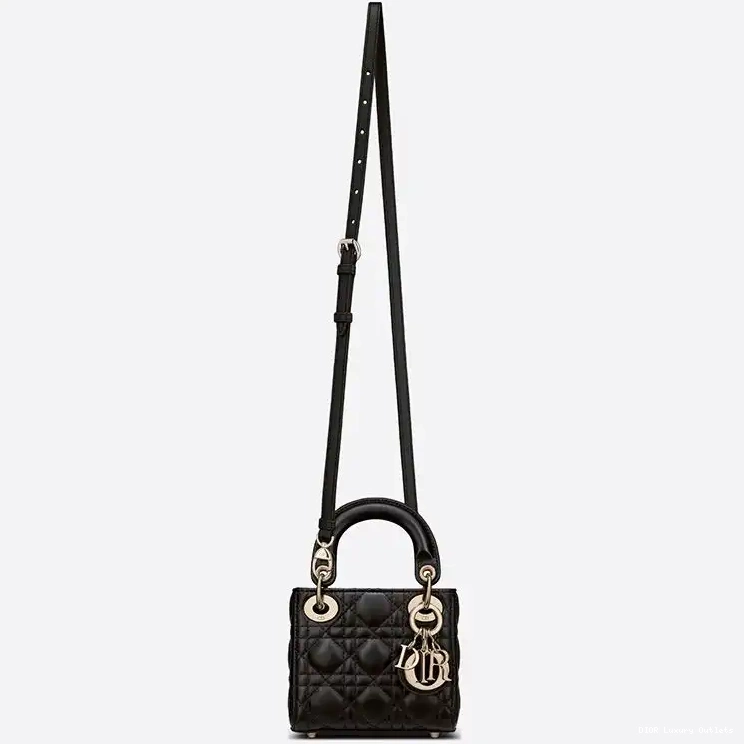 Cheap Lambskin Black Cannage Micro Dior Lady Bag 0518 Luxury